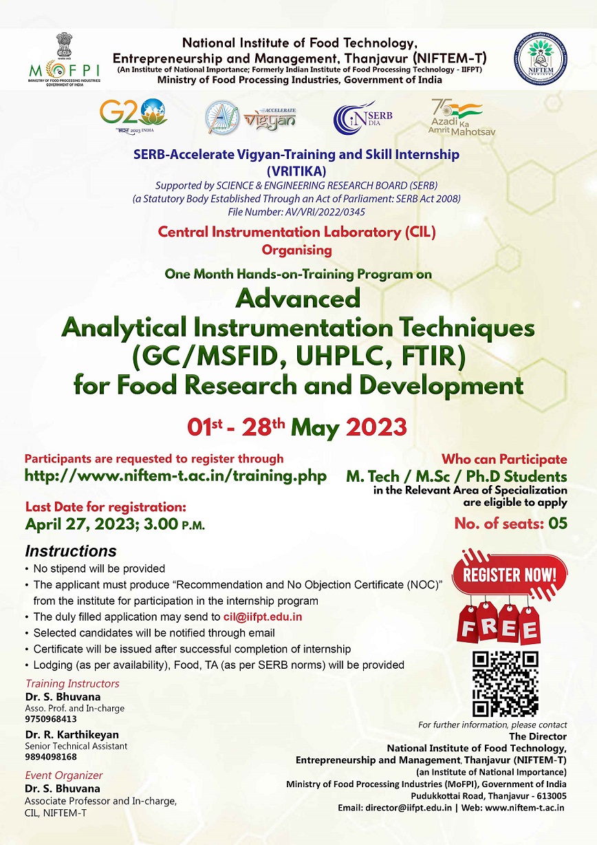 SERB Accelerate Vigyan VRITIKA Training And Skill Internship On Hands 